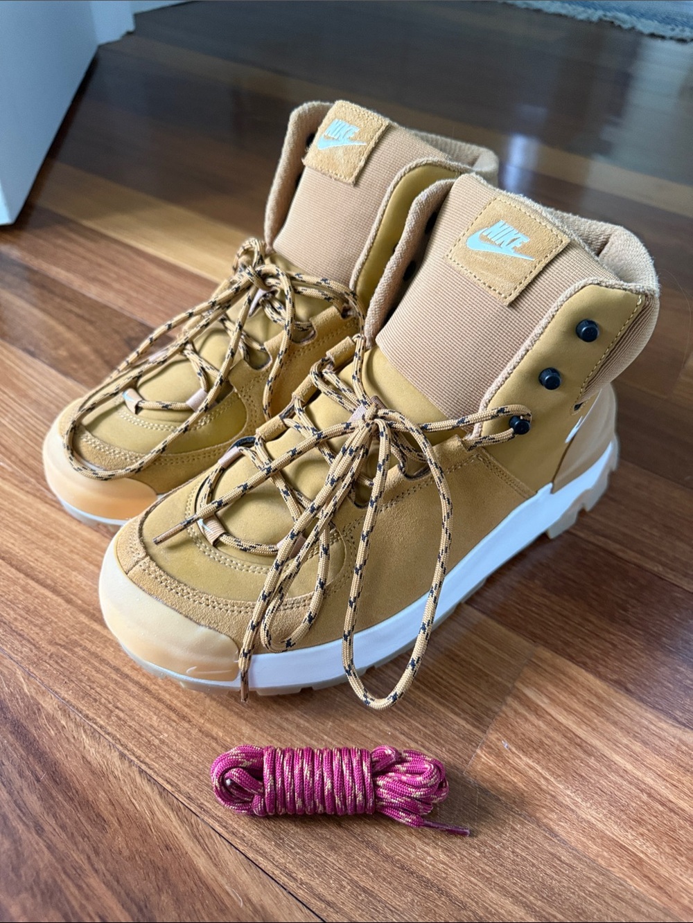 Nike Tan High-Top Sneakers with White Sole